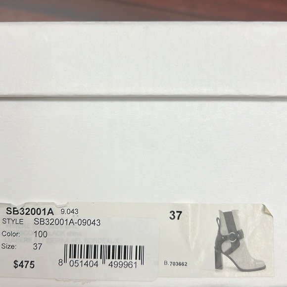 NIB - See by Chloé - Alexis Square-Toe Leather Ankle Boots - Size 37 - Picture 7 of 9